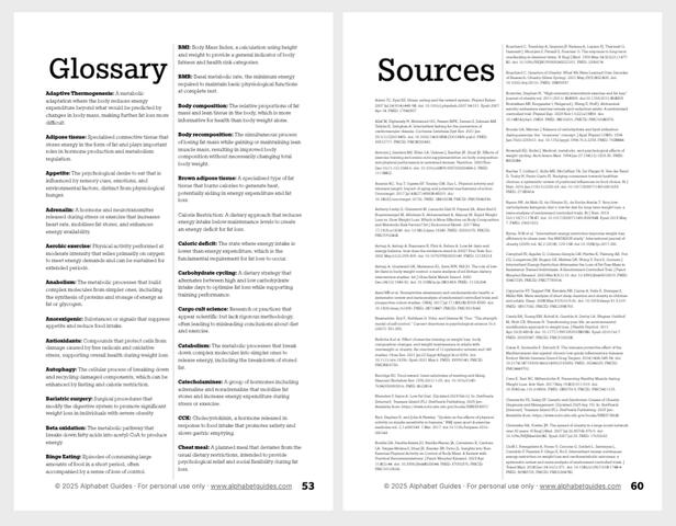 Glossary and Sources